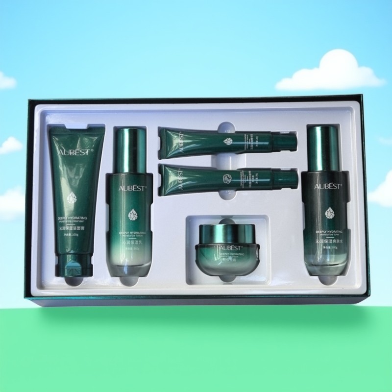 欧贝诗积雪草保湿套盒水乳面霜补水保湿收缩毛孔舒缓遮瑕女士护肤