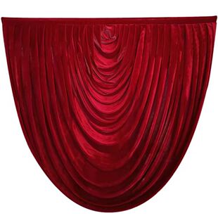 婚庆丝绒背景布幔舞台半圆幔剧院风幕布婚礼装饰打底波浪纱幔吊顶