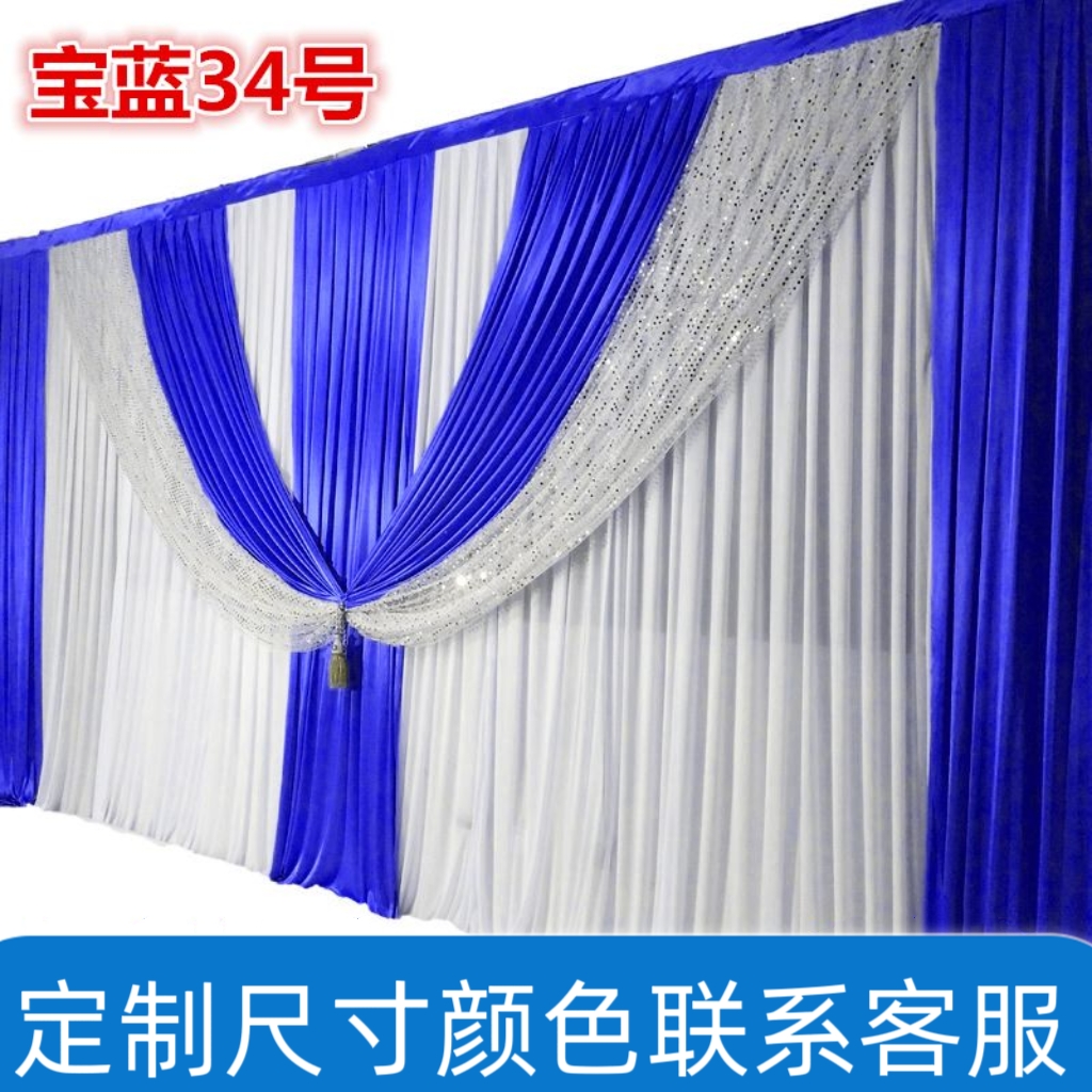 白事灵堂幕布定制丧事布置黑白葬礼背景墙灵棚装饰殡仪堂布幔纱幔