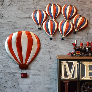 饰模型 直销美式 复古热气球挂饰立体壁饰壁挂创意家居咖啡馆酒吧装