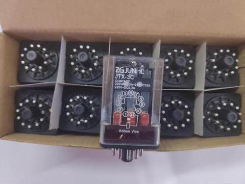 JTX-3C继电器银点10A中间继电器11圆脚220V110V36V24V12V ZGJUNHE