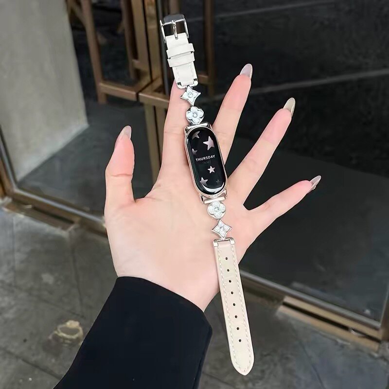 小米手环10nfc四叶草拼皮手表带