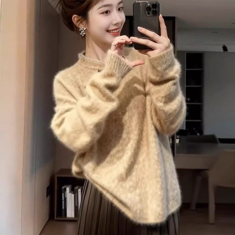 大码女装减龄国风盘扣长袖毛衣秋冬2025新款胖MM气质遮肉显瘦上衣,女装/女士精品,大码内搭,淘宝优惠券,粉丝福利购,淘宝优惠卷