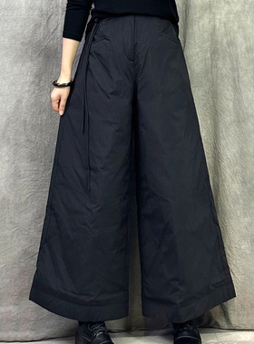 今年流行美拉德微胖mm显瘦保暖夹棉裤冬装大码女士高腰垂感休闲裤