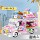Le Building Blocks High City Street View Тележка для бургеров с видом на улицу, тележка для мороженого, Головоломка для девочек, игрушка для девочек, Подарочная головоломка mini 3