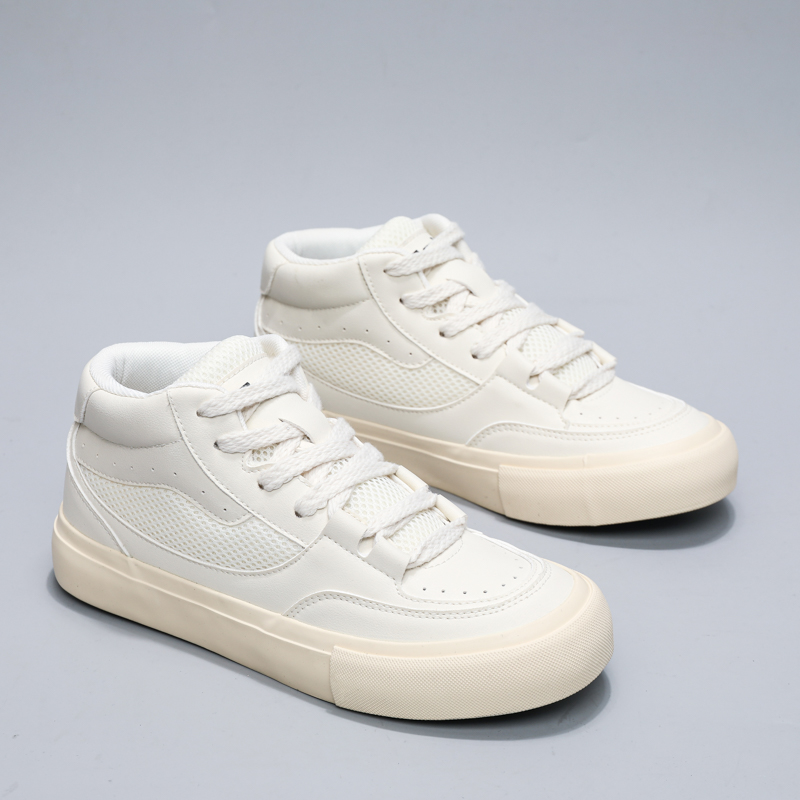 顽刻板鞋2025新款高帮男鞋秋冬高级感百搭休闲中帮运动厚底小白鞋