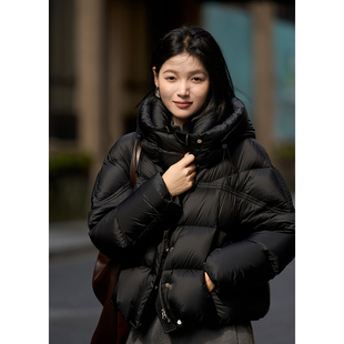 专柜正品轻奢时尚95白鹅绒羽绒服2025小个子短款加厚保暖气质外套