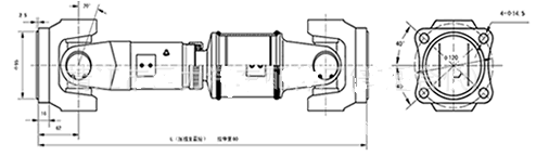 eq140传动轴 140十字轴 汽车传动轴 万向轴 联轴器 万向节