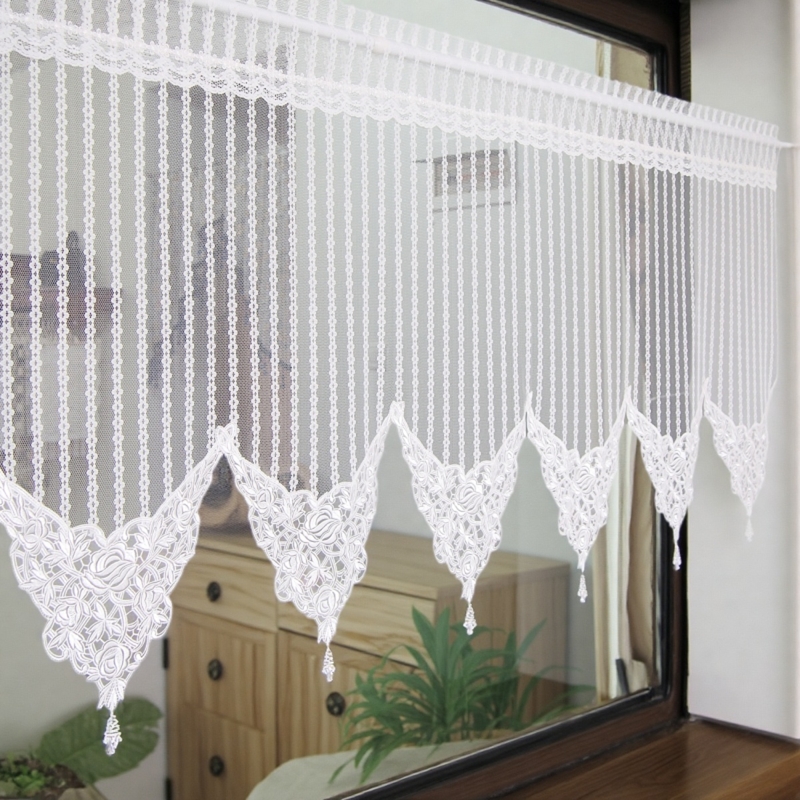 进口水晶布艺卧室卫生间小挂帘