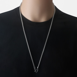 不锈钢泰国佛牌链一挂挂钛钢长款男女方珍珠吊坠佛链配链单链项链