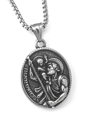 不锈钢钛钢男女人物像项链