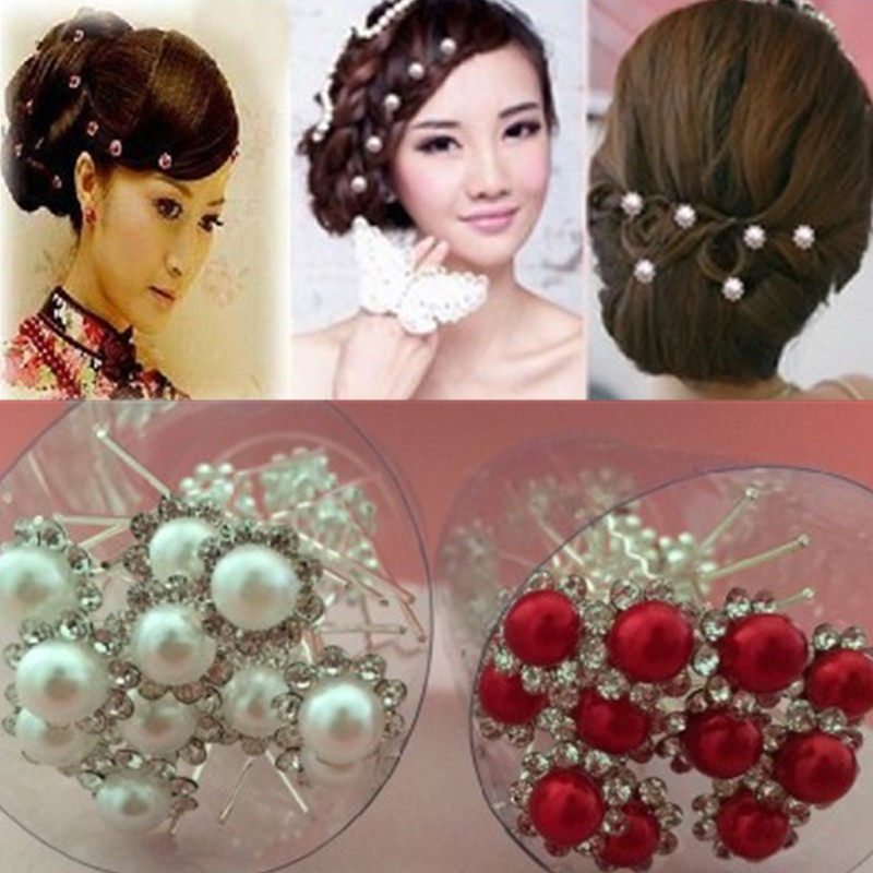 Pearl Fork needle Pin insertion Flower Rhinestone Hairpin Hairpin wholesale bride Jewelry Setin the Accessories/Fashion Jewelry, Hair Accessories  category - from Buy2taobao.com to provide professional Taobao agent buy service
