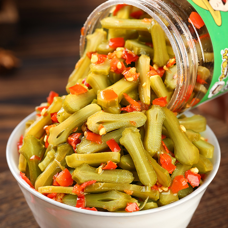 湖南特产剁椒刀豆下饭菜即食