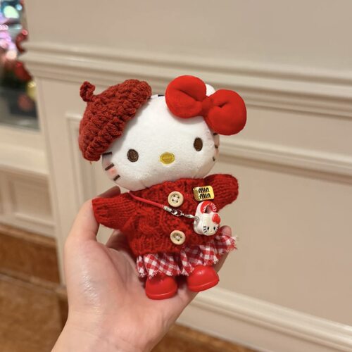 日本正版新年红纽扣Hello