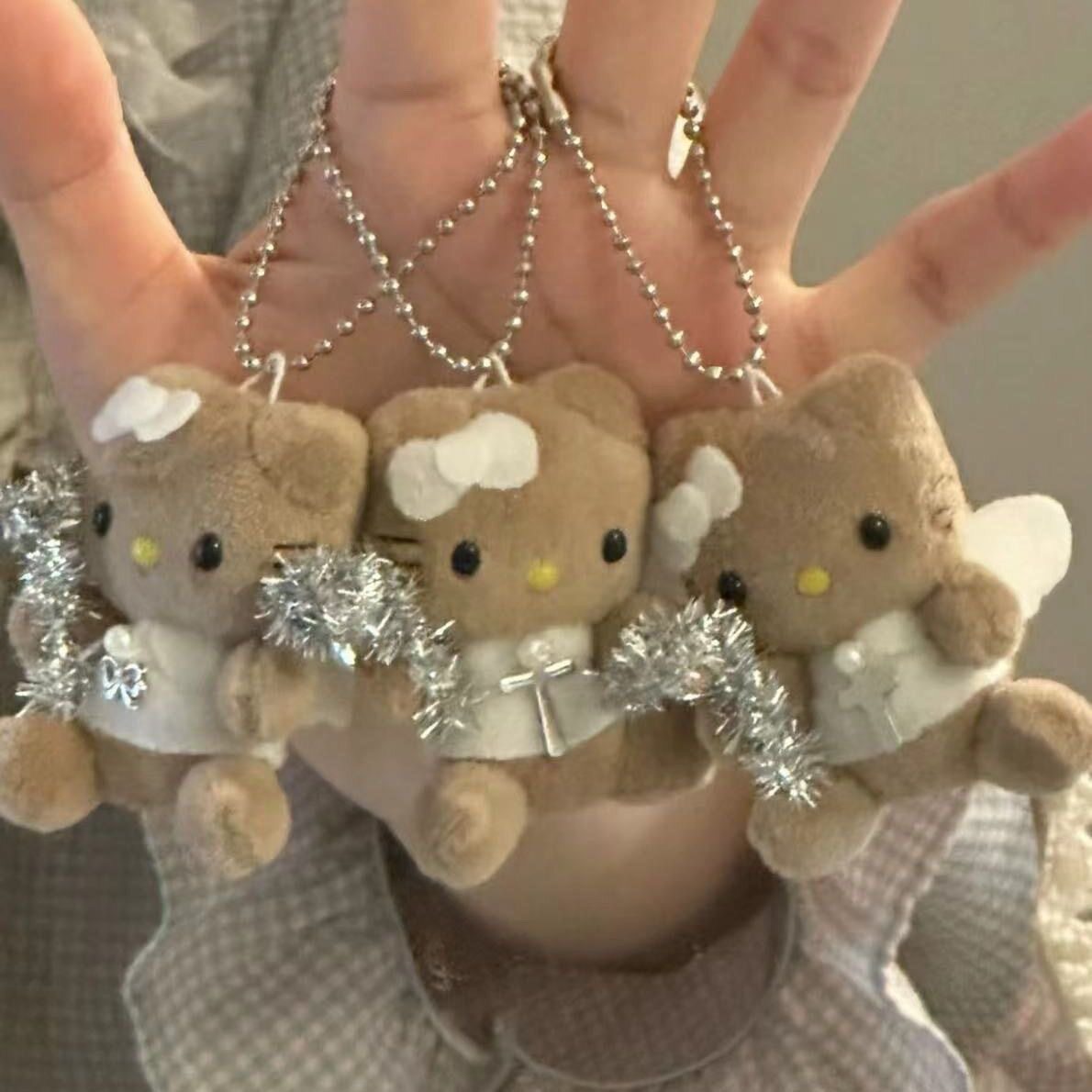 日本咖色hellokitty小天