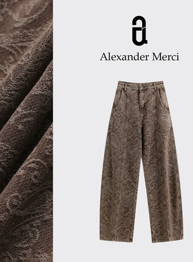 【腰果牛仔】秋冬b备百搭腰果花牛仔裤 D25T93030