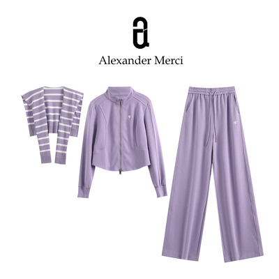 【紫定赢】气质休闲套装里的“王”气场全开bi入 D25T71709