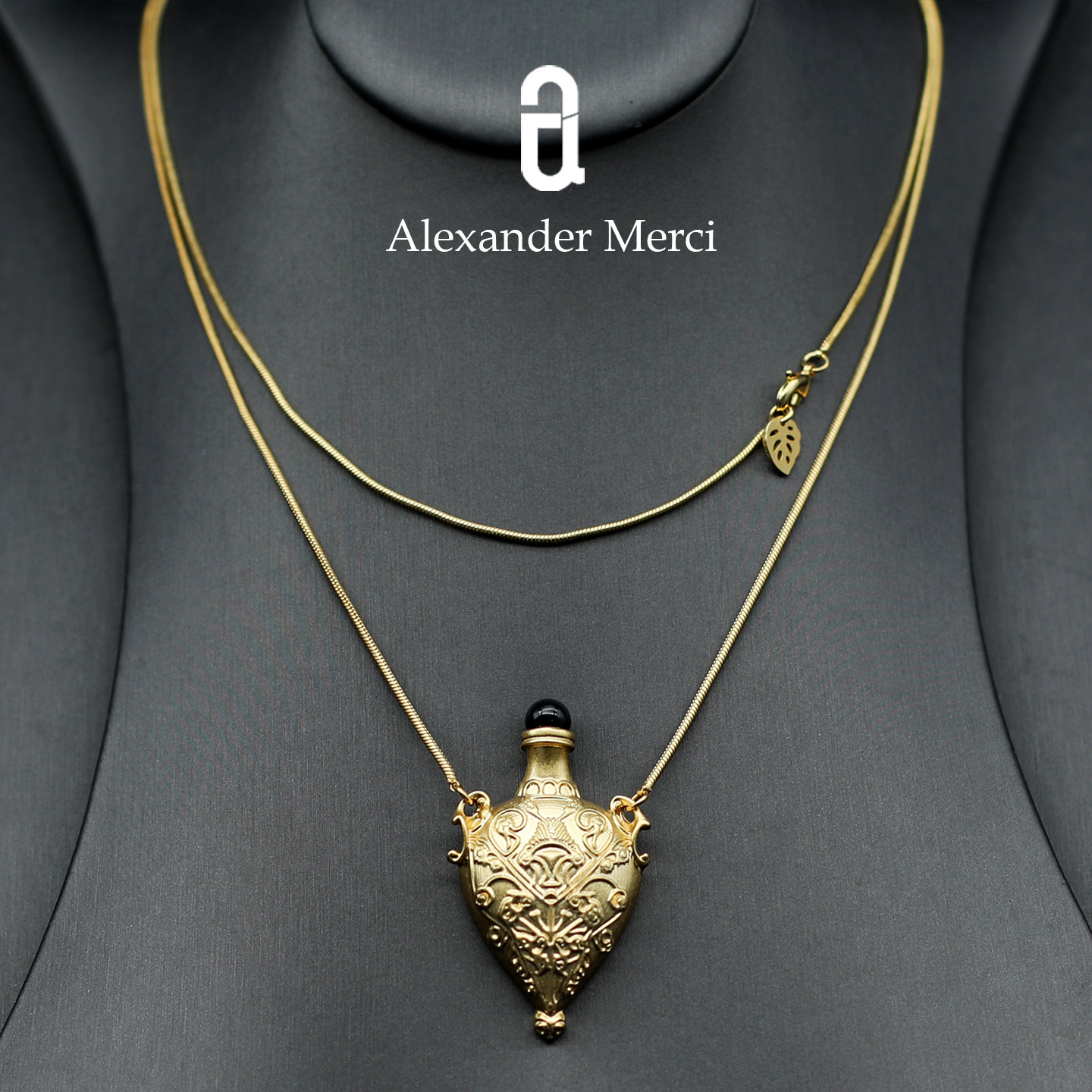 法国订单酒壶黑红玛瑙调性款项链AD25S120909