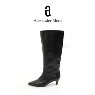 好穿买它 垫脚羊皮 真丝内里 D25T110101 进口手工油蜡牛皮靴