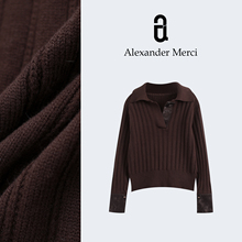 【糖炒栗子】DU家高端定制拼皮绝美套头毛衣  D25T10189