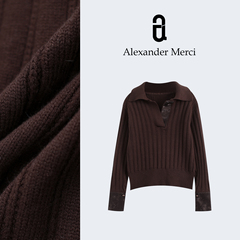 【糖炒栗子】DU家高端定制拼皮绝美套头毛衣  D25T10189