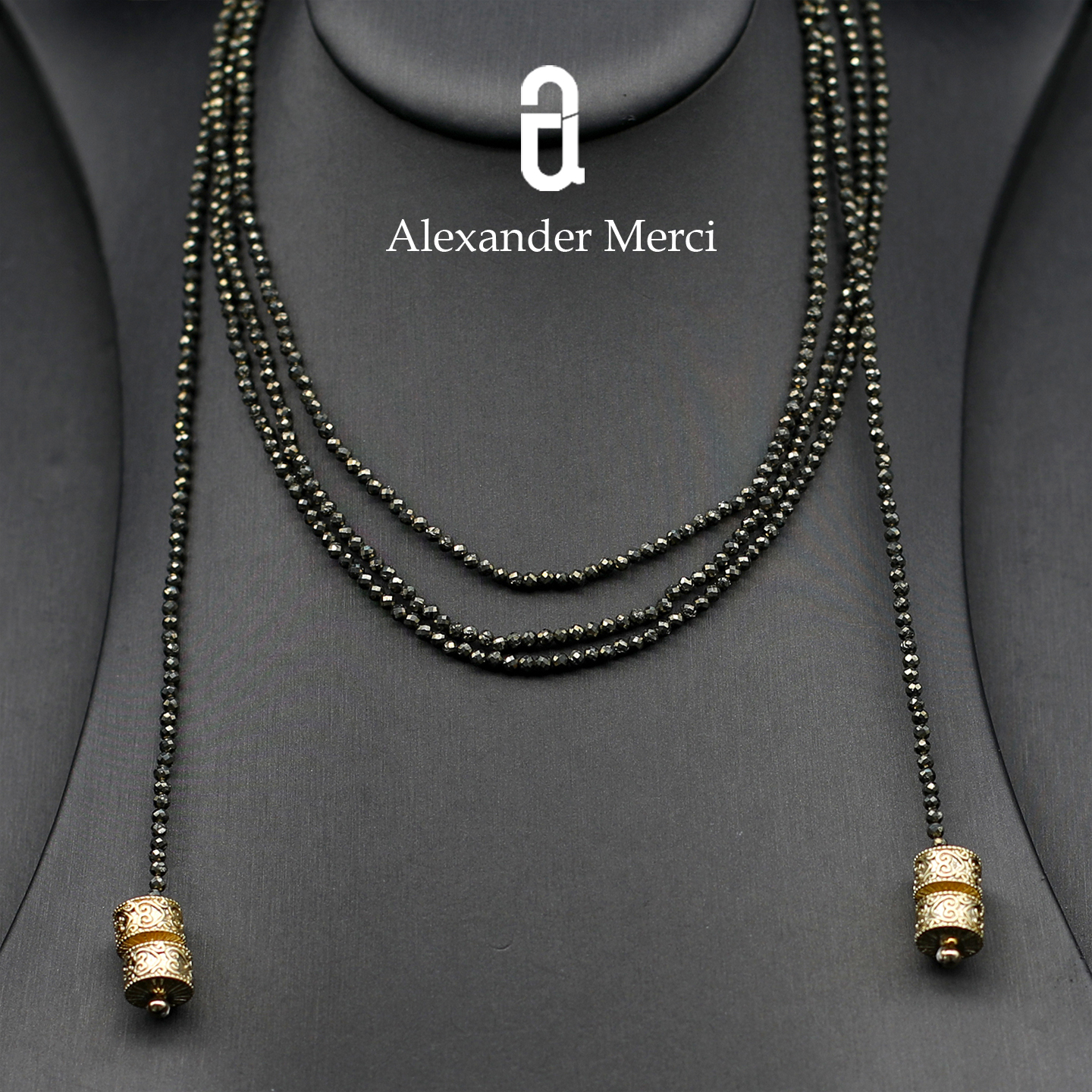 希腊专柜订单纯天然金矿石转J筒项链AD25S120912