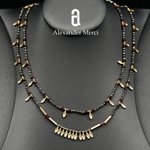 希腊订单绝美天然金矿石可两带项链AD25S122618