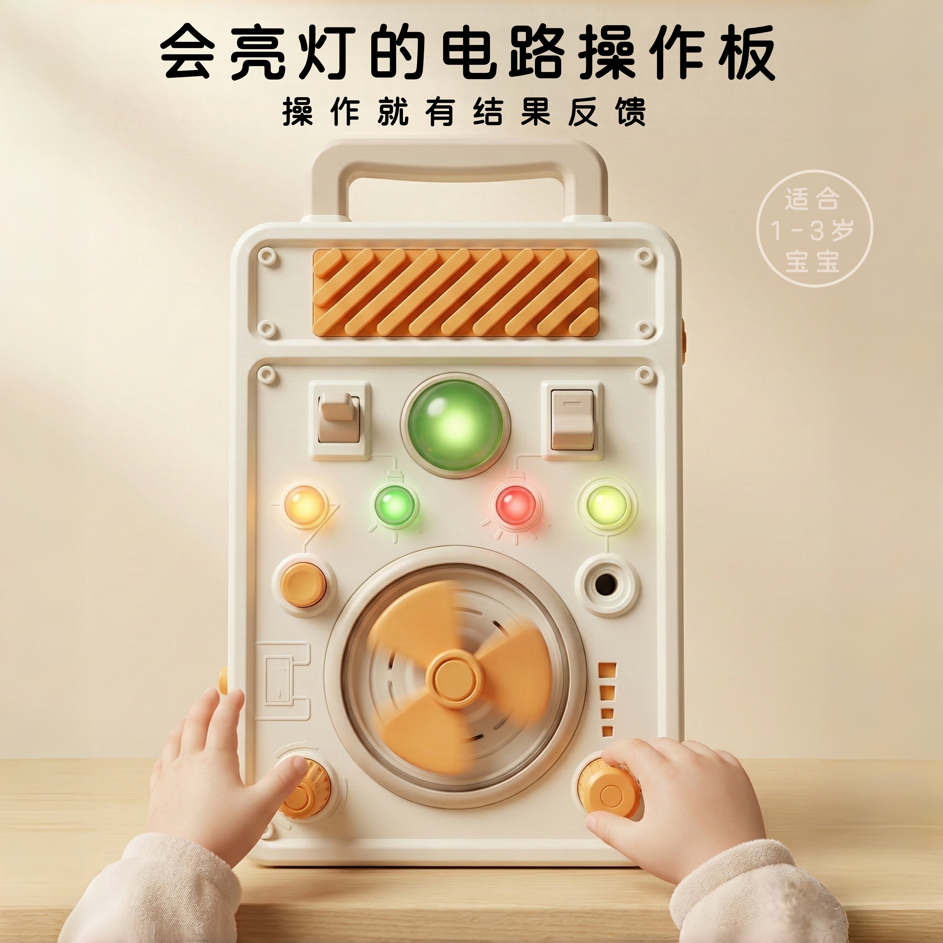 蒙氏电路启蒙玩具1-3岁宝宝早教操作板多感官科学探索动手逻辑