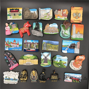 外国树脂冰箱贴韩国奥地利泰国丹麦瑞士埃及法老泰国意大利瑞典