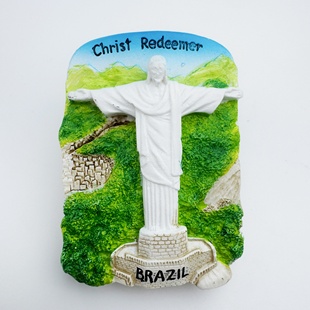 树脂巴西BRAZIL文创冰箱贴创意旅游纪念品磁吸贴工艺品伴手礼