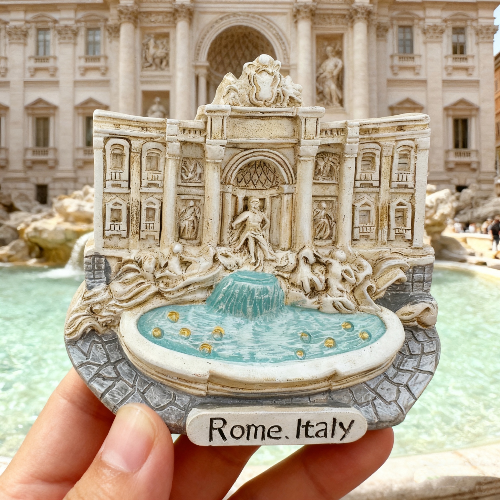 意大利罗马巴洛克凤许愿池冰箱贴