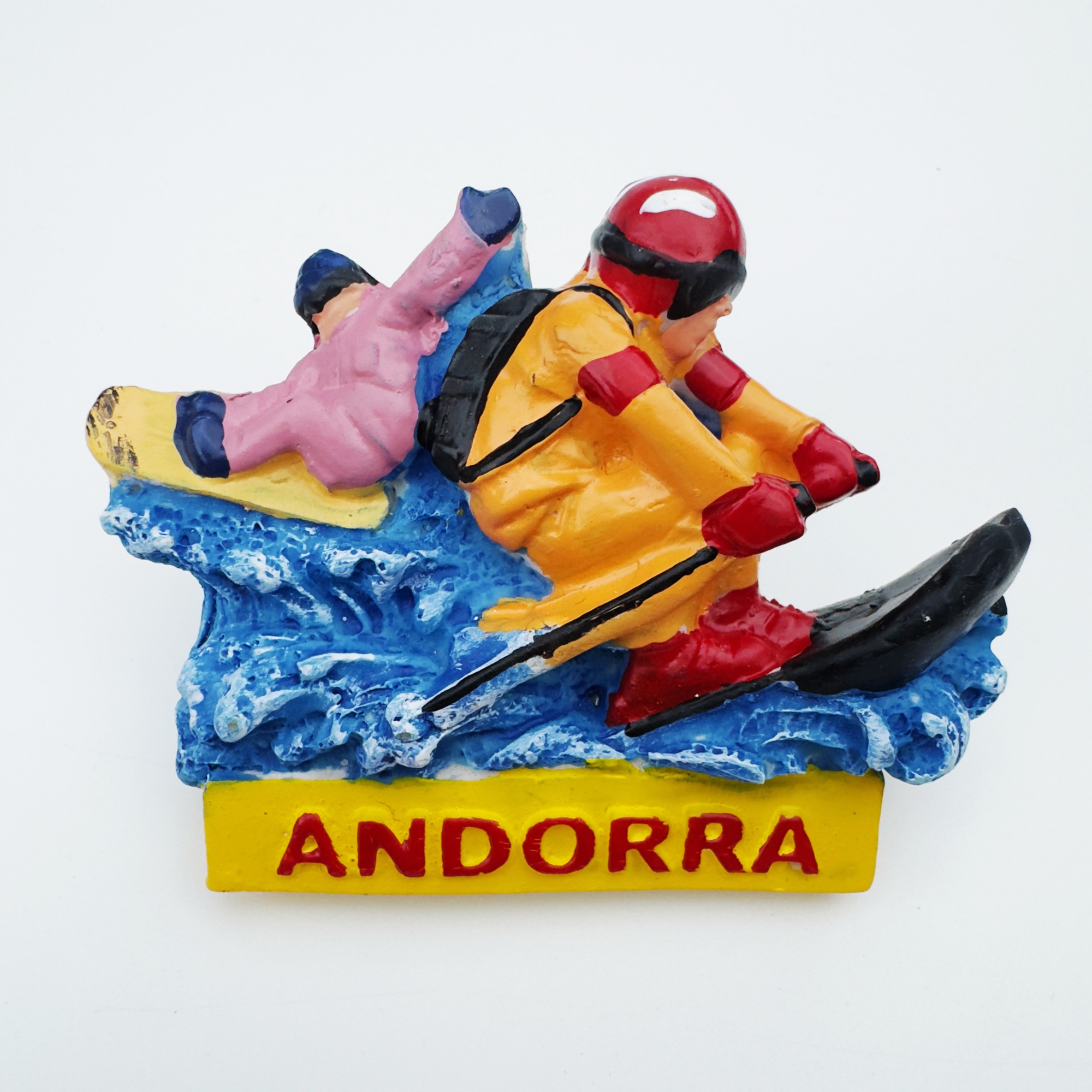 树脂滑雪胜地安道尔文创冰箱贴