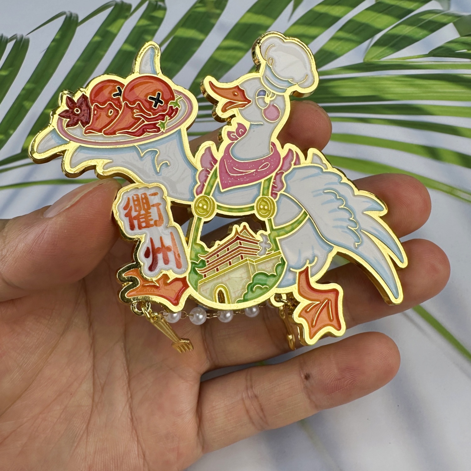 金属镂空旅游纪念品足迹冰箱贴