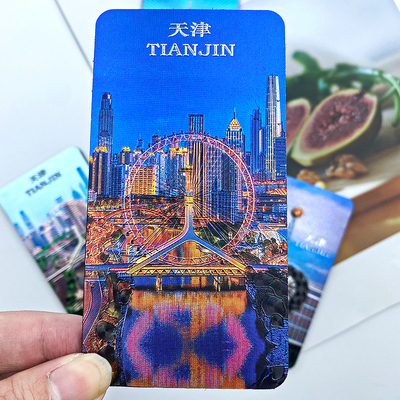 城市旅游纪念铝箔冰箱贴特色景点建筑天津之眼世纪钟旅游纪念品