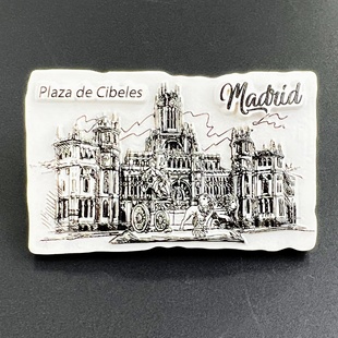 树脂马德里文创冰箱贴创意西班牙素描磁吸贴旅游文化纪念品伴手礼