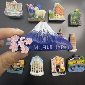 旅梦日本东京富士山冰箱贴树脂彩绘旅游纪念品摆件伴手礼磁吸文创