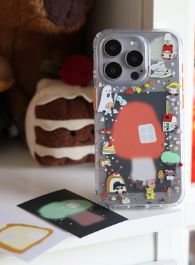 omatl原创玩具屋系列 imd双层磨砂 大孔手机壳适用于苹果iphone