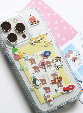 omatl原创旅行随记贴纸风 imd半透明磨砂手机壳 适用于苹果iphone