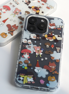 omatl原创秋冬系列 imd双层磨砂 大孔手机壳适用于苹果iphone