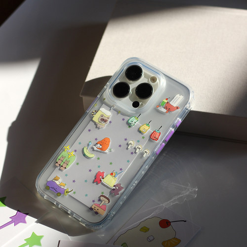 omatl原创森林派对系列 imd磨砂半透明手机壳 适用于苹果iphone
