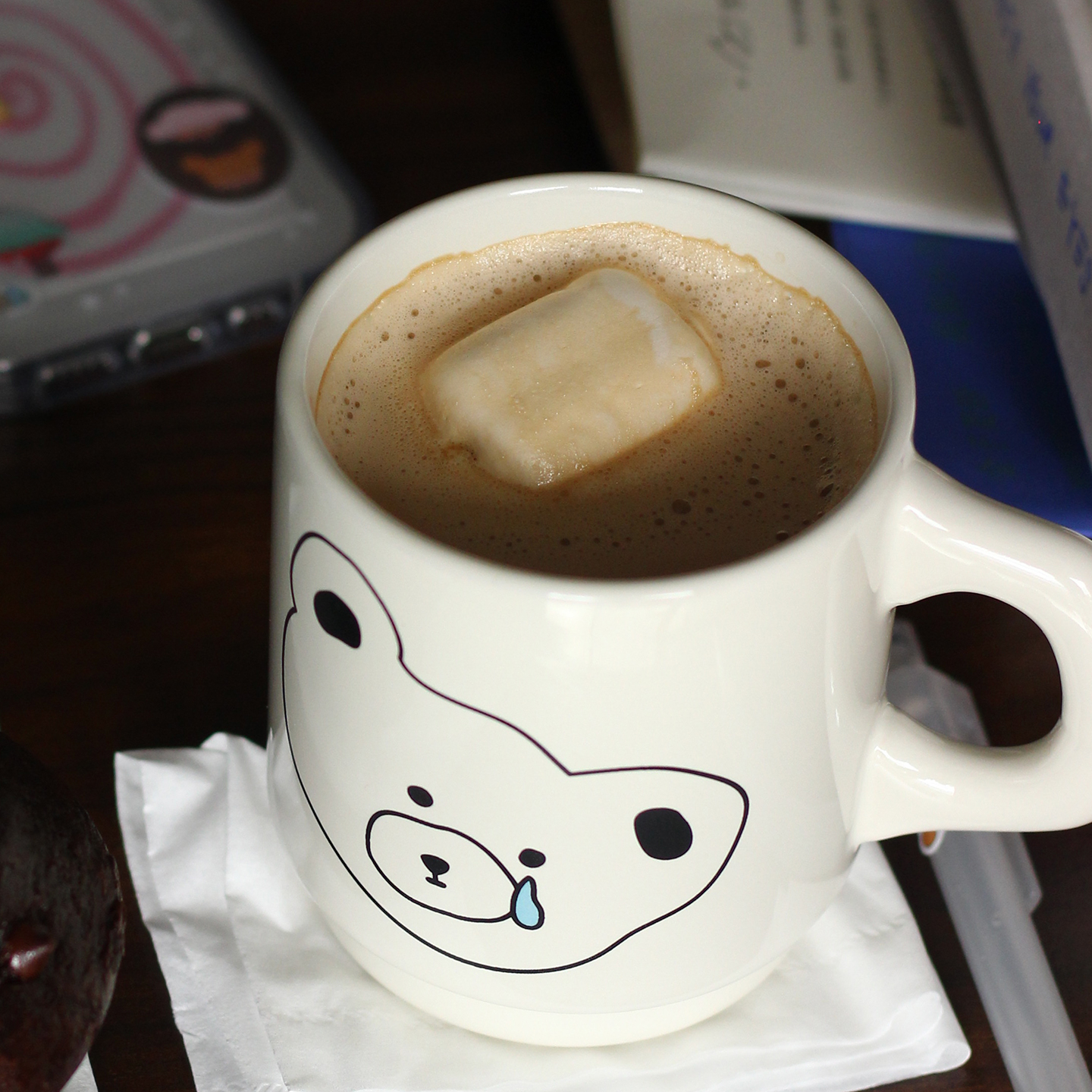 omatl原创 线条眼泪小熊 陶瓷马克杯300ml