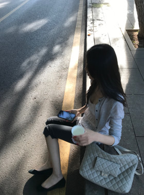 鱼没放 千禧七分打底裤 开口针织显瘦运动瑜伽裤