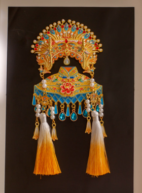 原创设计2025戏曲凤冠云肩典藏系列金色款冰箱贴旅游纪念品伴手礼