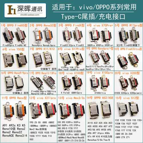vivo/OPPO常用Type-C尾插接口