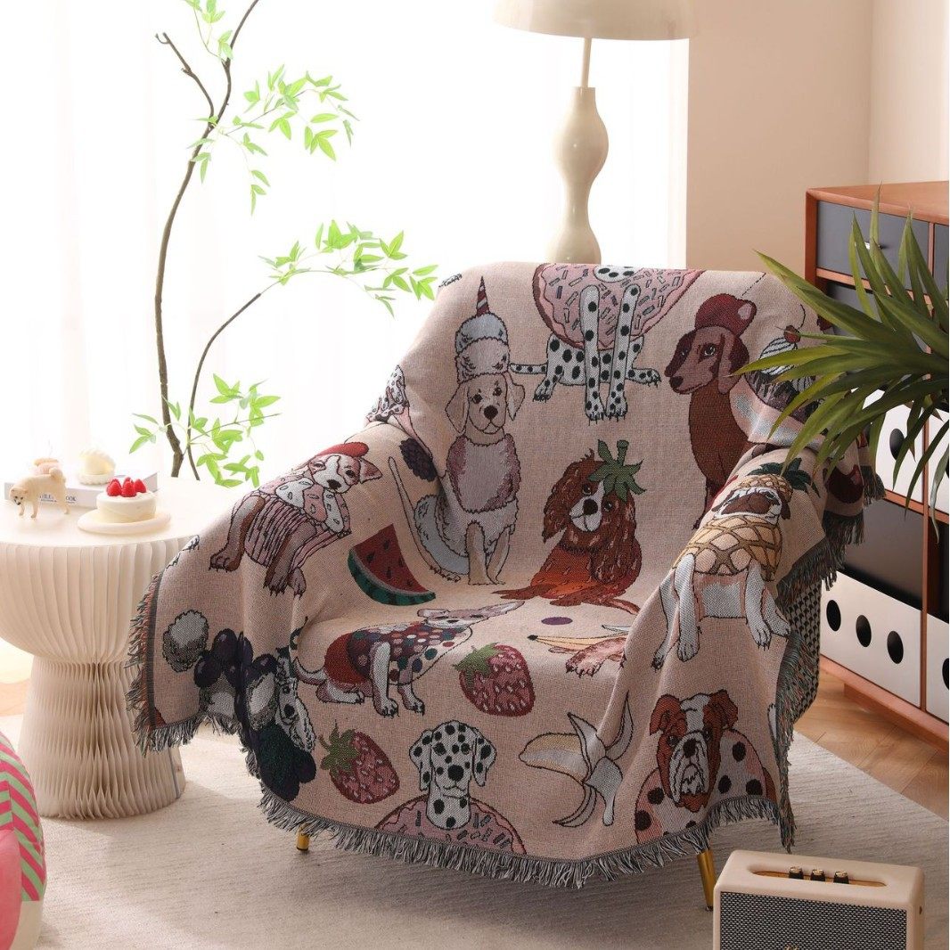 美式复古单人沙发盖巾罩毯子露营毯躺椅盖毯墙背景艺术装饰挂毯,床上用品,休闲毯/毛毯/绒毯,淘宝优惠券,粉丝福利购,淘宝优惠卷