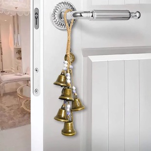 Protection门把手铃铛复古古铜挂铃木珠家居装 for 饰 Bells Witch