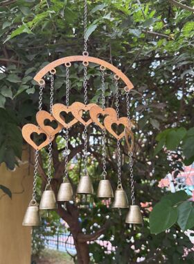 复古做旧金属悬挂风铃古铜色铃铛