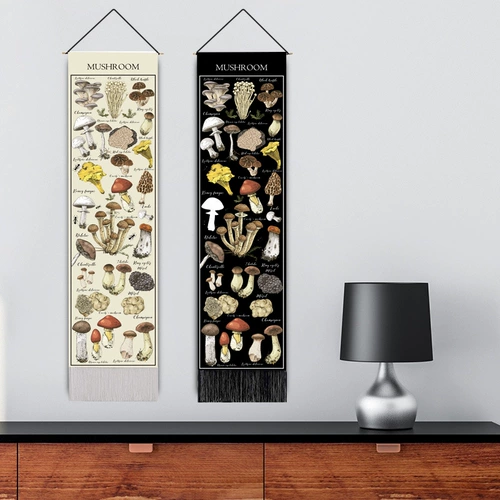 Настенное крепление с грибочками-гвоздиками, гобелен