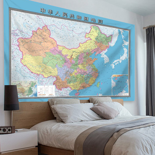 Map挂毯地图墙上装饰背景布