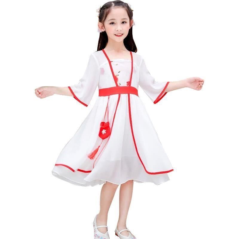 连衣裙夏季小孩汉服女童装儿童复古古风演出服洋气刺绣公主传统在类目 童装/婴儿装/亲子装, 儿童旗袍/唐装/民族服装, 唐装中 - 来自Buy2taobao.com提供专业的淘宝代购服务